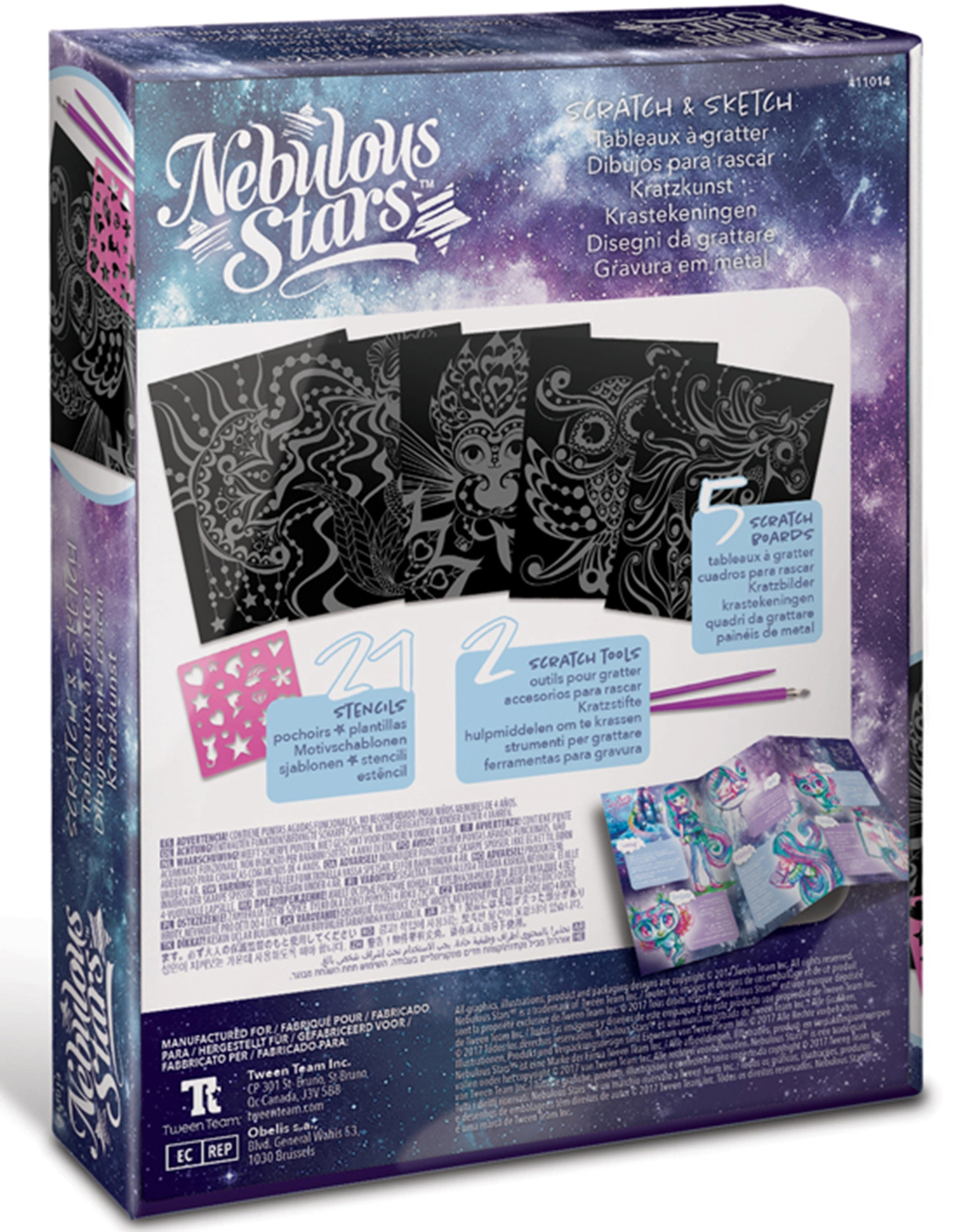 Kratzbilder-Set NEBULOUS STARS 21-teilig
