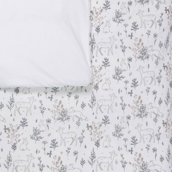 Bink Bedding Bas Dekbedovertrek - 120 x 150 cm - Bosdierenprint