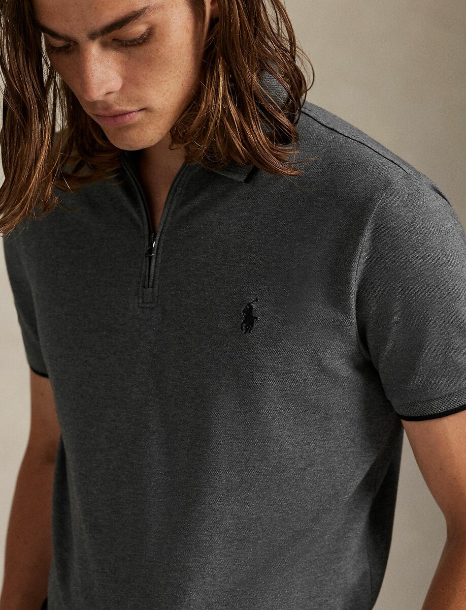 POLO RALPH LAUREN<br>Camisa polo de manga curta em malha elástica