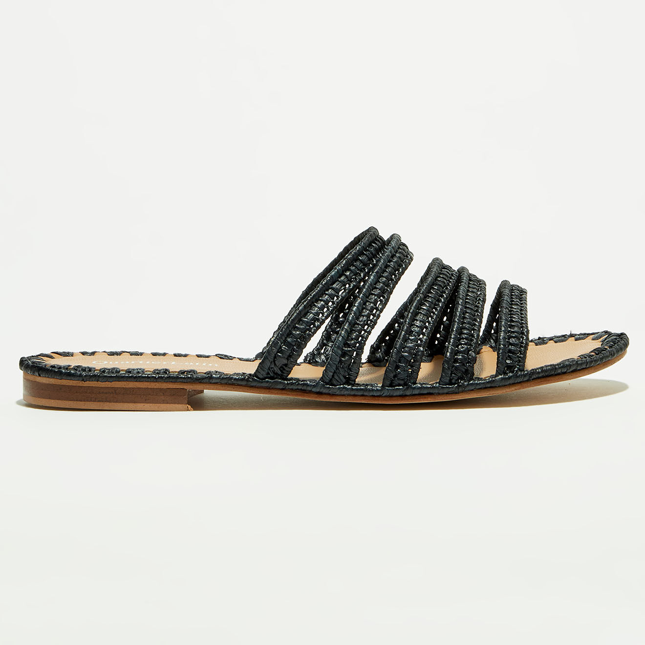 Quartier Latin Mules en Raphia noires