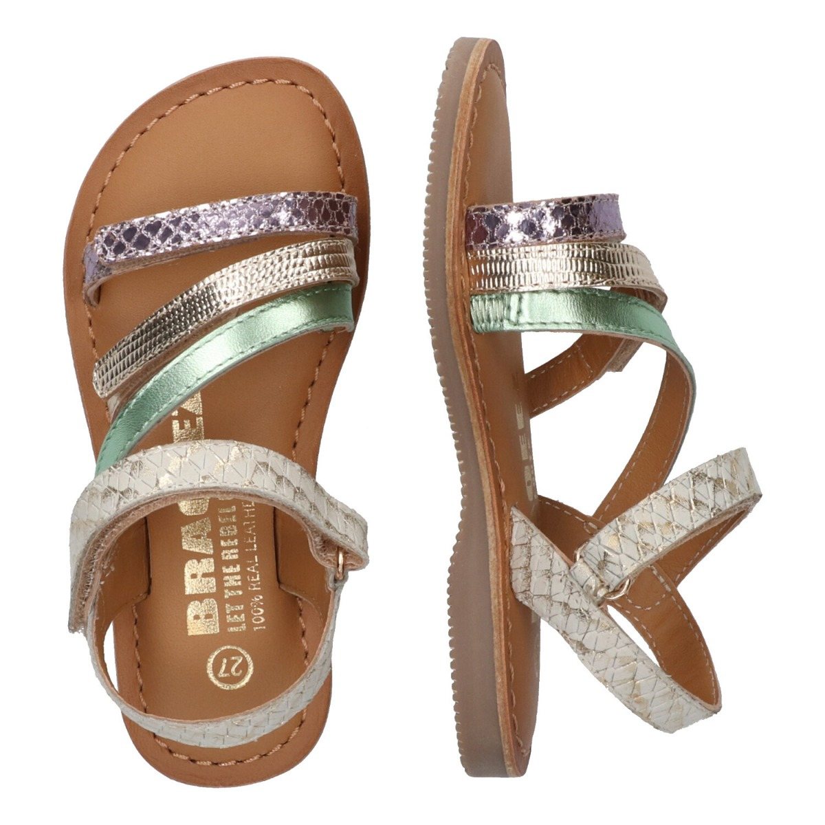 Cassy Call - Sandalen Braqeez Groen