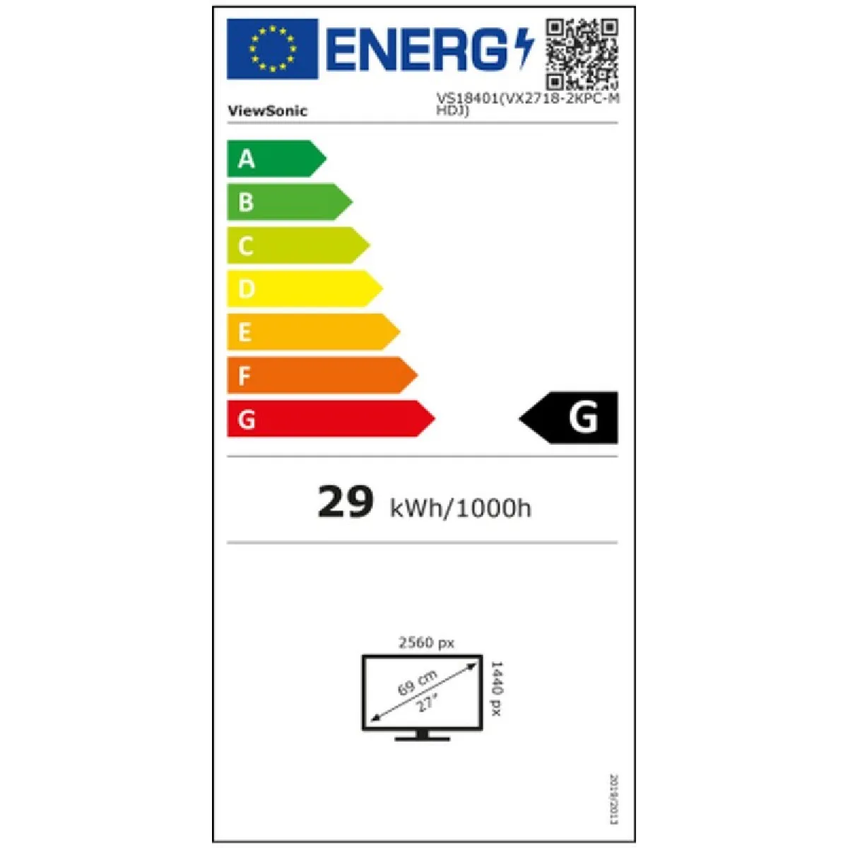 ViewSonic VX2718-2KPC-MHDJ - Noir
