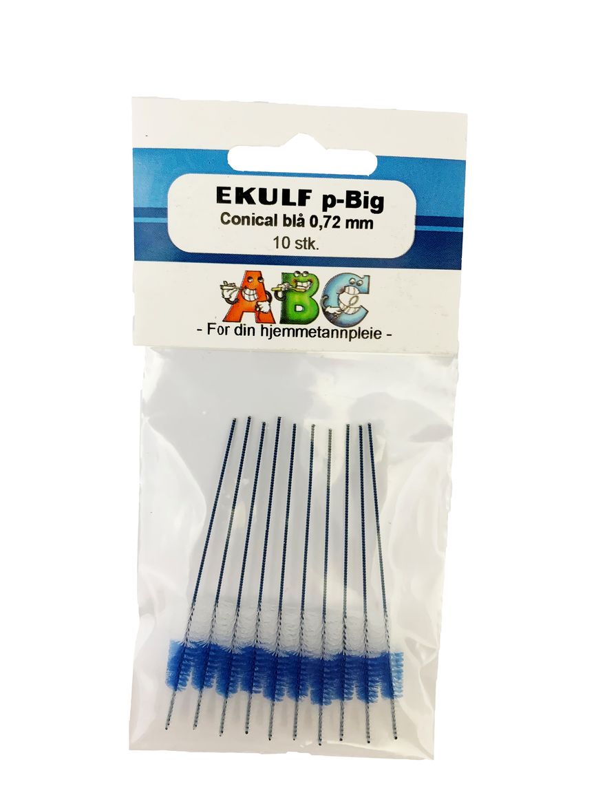 Ekulf p-big conical blå 0,72mm 10 stk