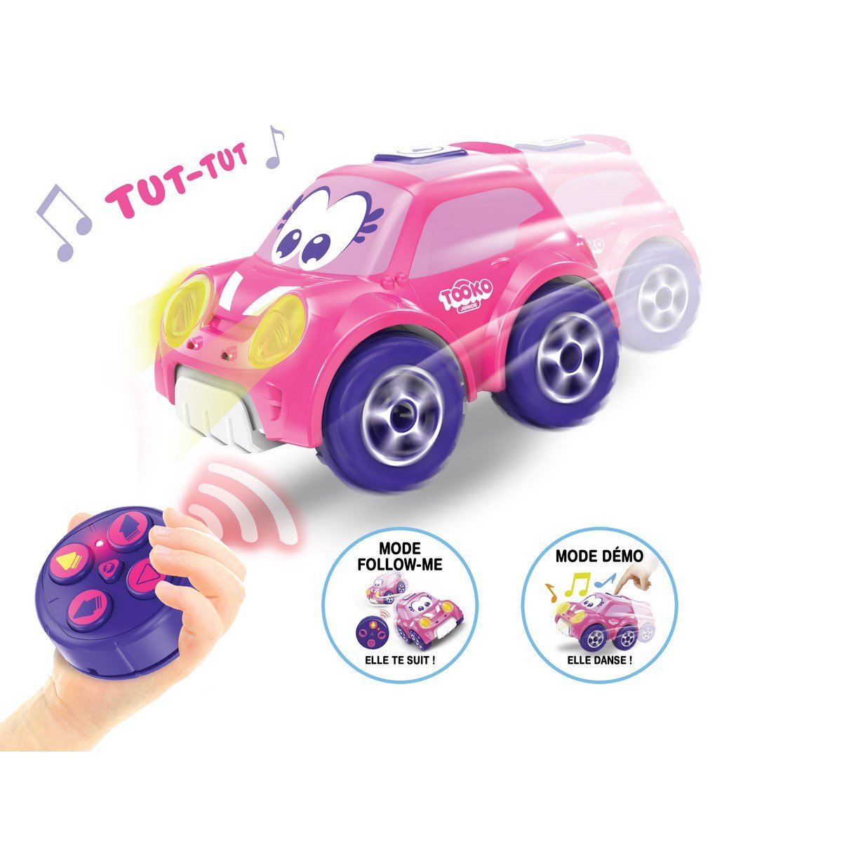 Voiture radiocommandée Follow Me rose