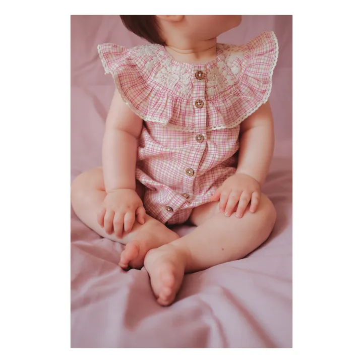 Louise Misha Barboteuse Jade Carreaux | Rose