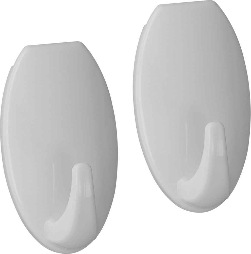 Metaltex pullCLEAN Klebehaken oval 2er Set Weiß