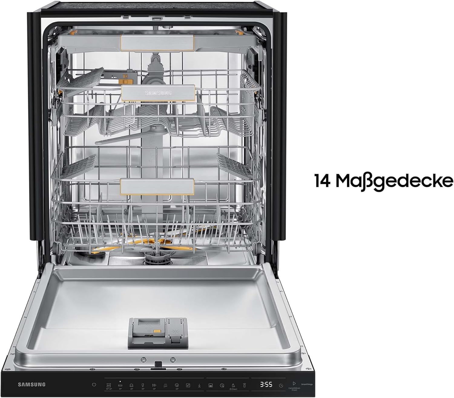 Samsung Unterbau-Geschirrspüler, 60 cm, EEK: A, 14 Maßgedecke, 7,9 l Wasserverbrauch, WaterJet Clean, SmartThings AI Energy Mode, 43 dB(A), Schwarz, DW60CG880UB1EG