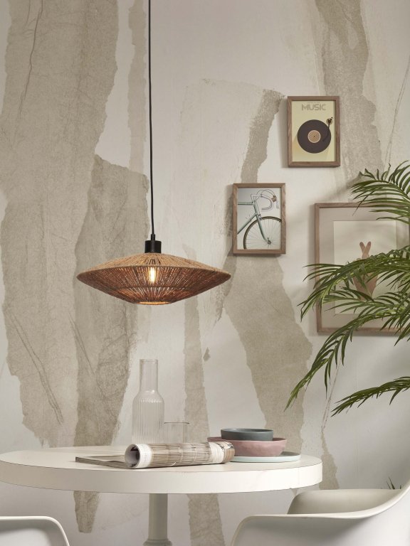 Good&Mojo Iguazu hanglamp schijf Ø40 small naturel
