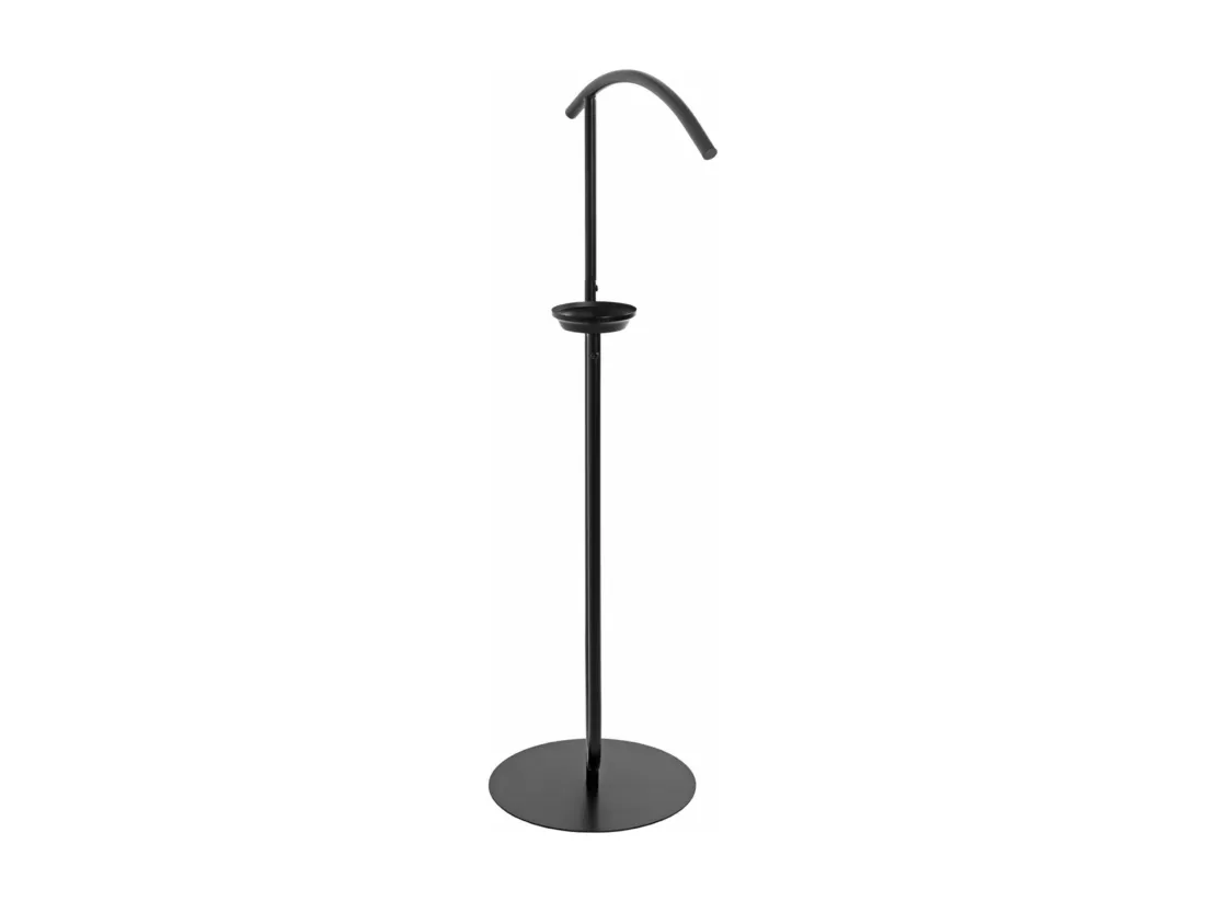 Valet de nuit , valet de chambre en métal coloris noir -longueur 45 x profondeur 34 x hauteur 116 cm
