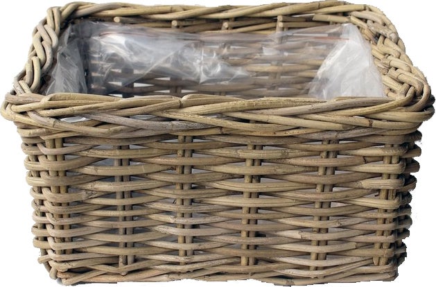 Van der Leeden mand grijs 30 x 30 x 15 cm