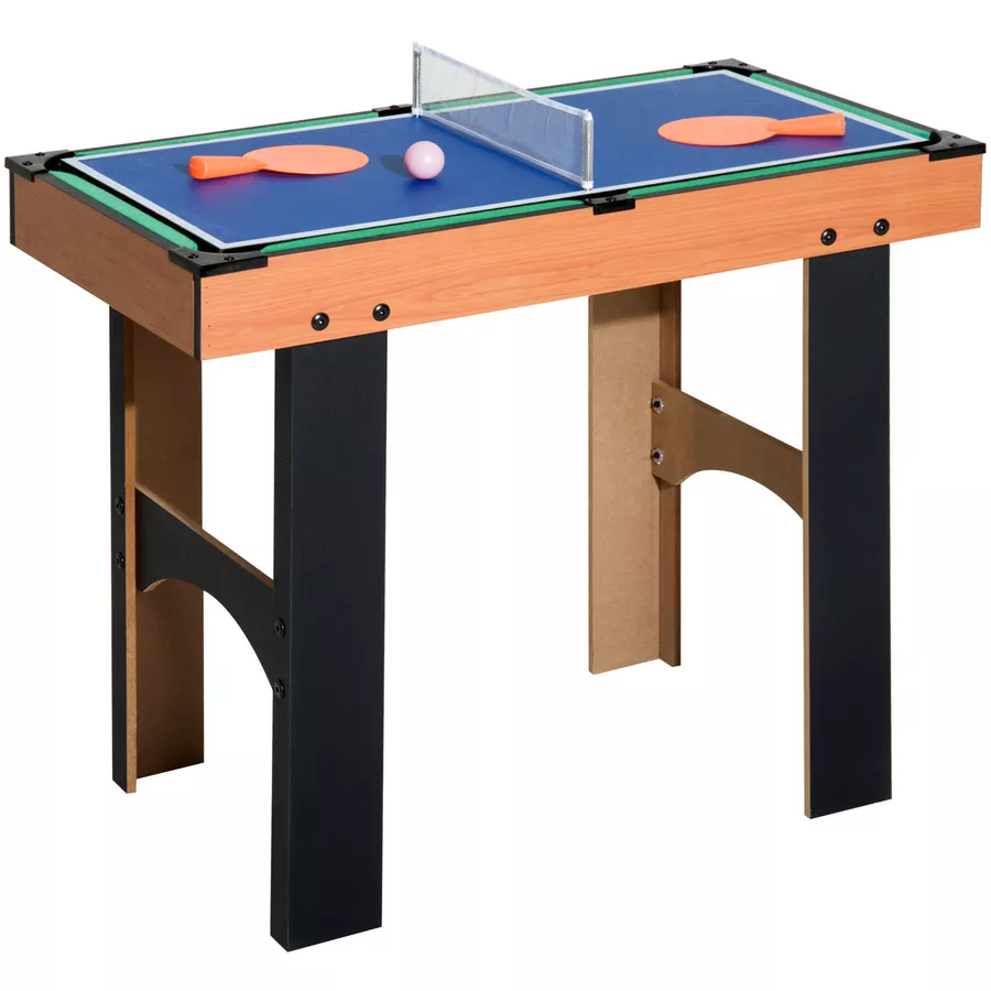 HOMCOM 4 in 1 Multi Spieltisch braun