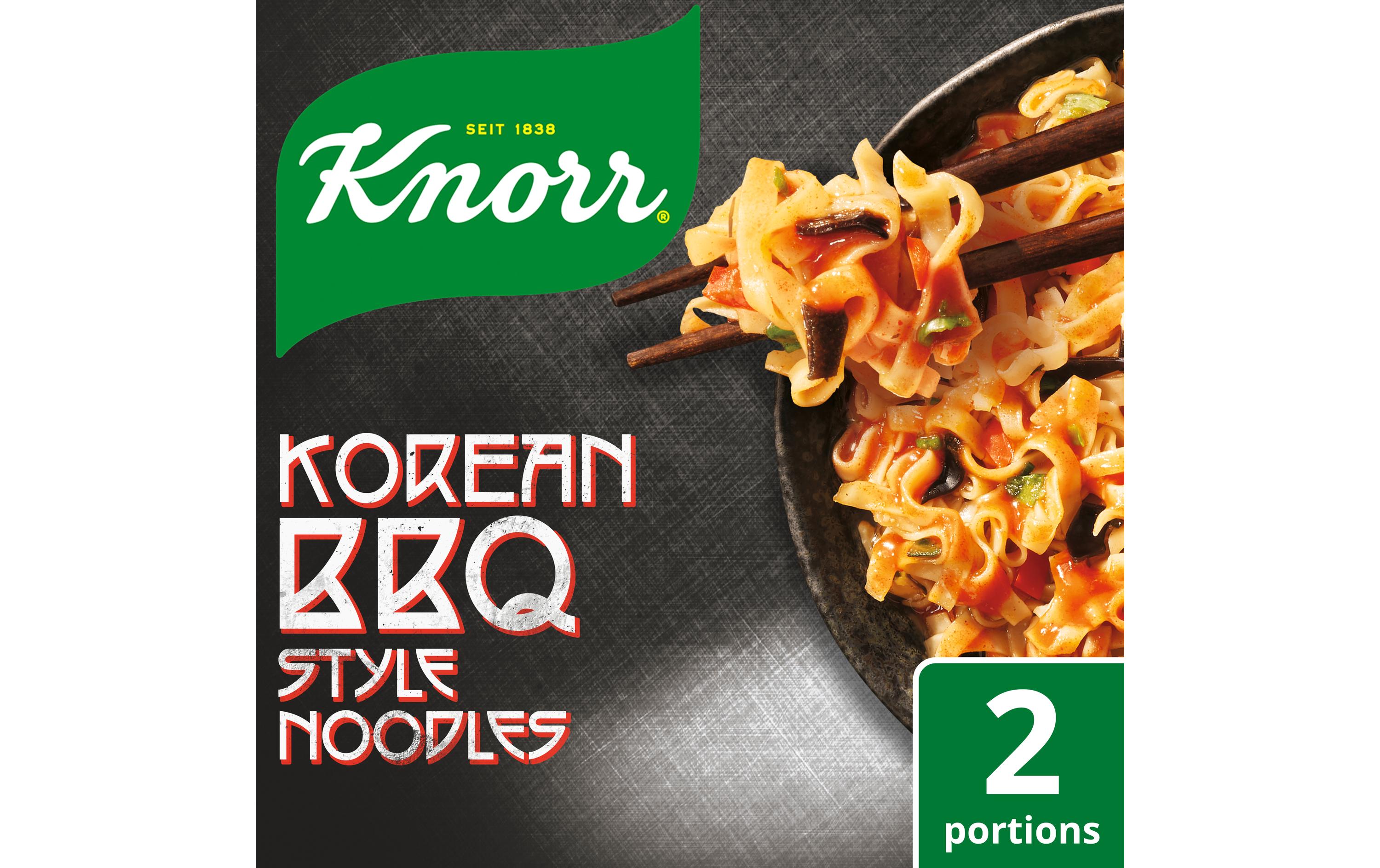 Fertiggericht Asia Specials Korean BBQ Noodles 2 PortionenWürziges Nudelgericht an Barbecue Sauce