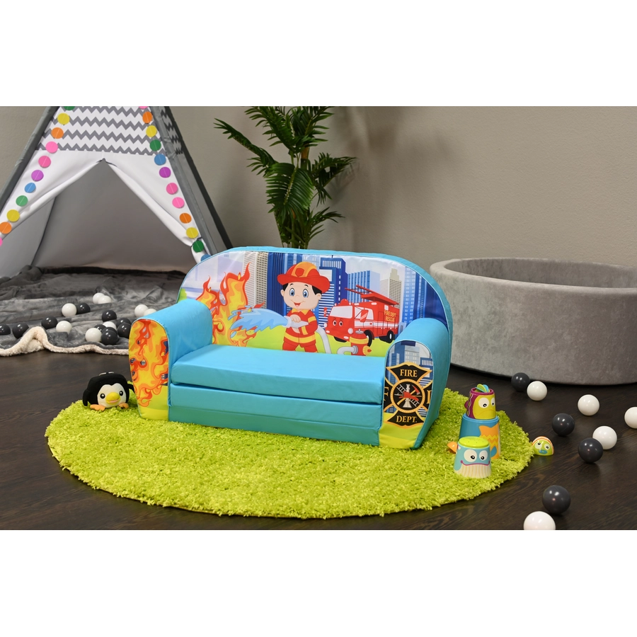 knorr toys® Kindersofa Fireman blau