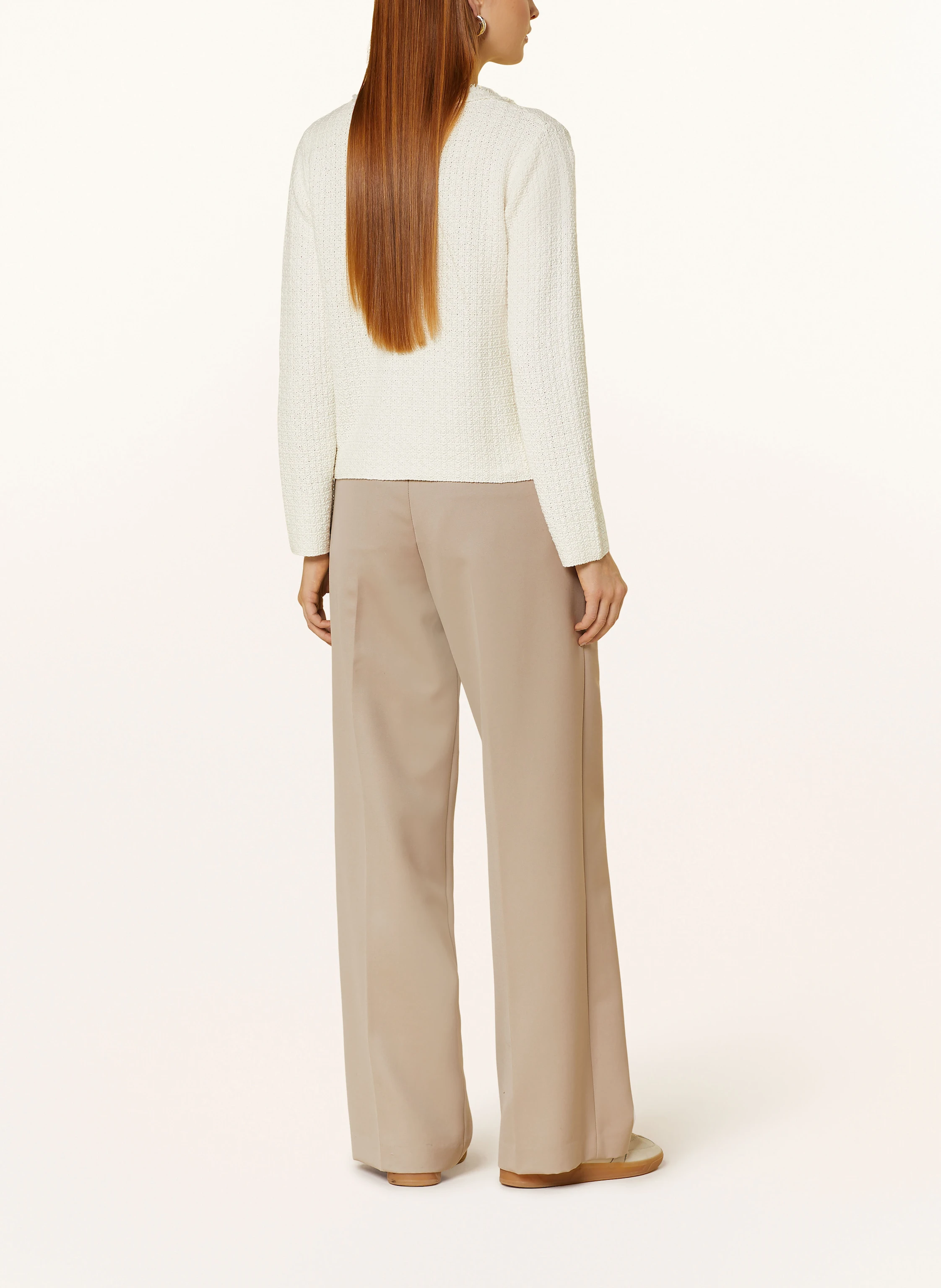 darling harbour Bouclé-Jacke mit Leinen