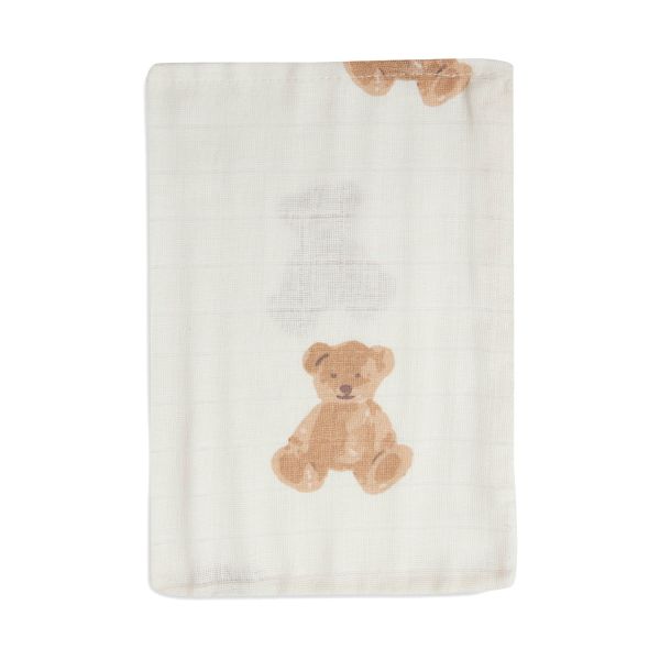 Jollein Washandje Hydrofiel Teddy Bear 3-pack