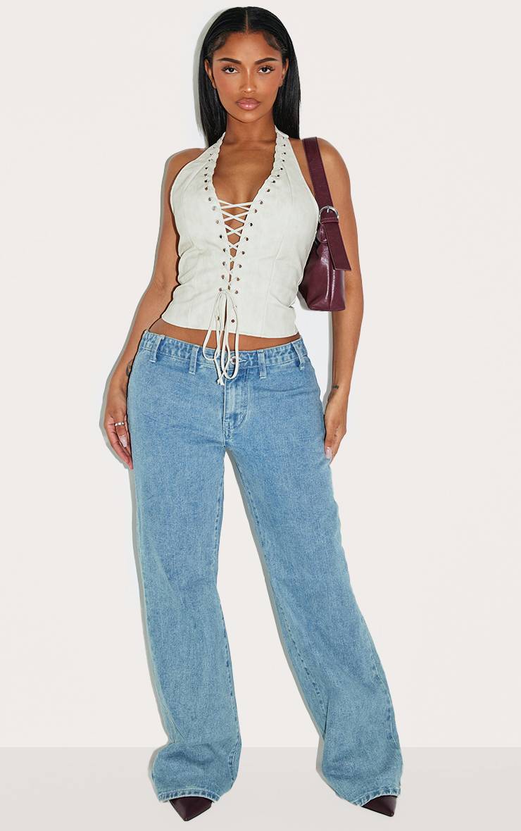 Charbon Corset Shape En Synthétiquecuir Noir À Encolure Dos-nu Avec Laçage