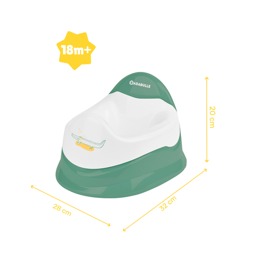 Pot d'apprentissage avec cuvette amovible Vert - BADABULLE