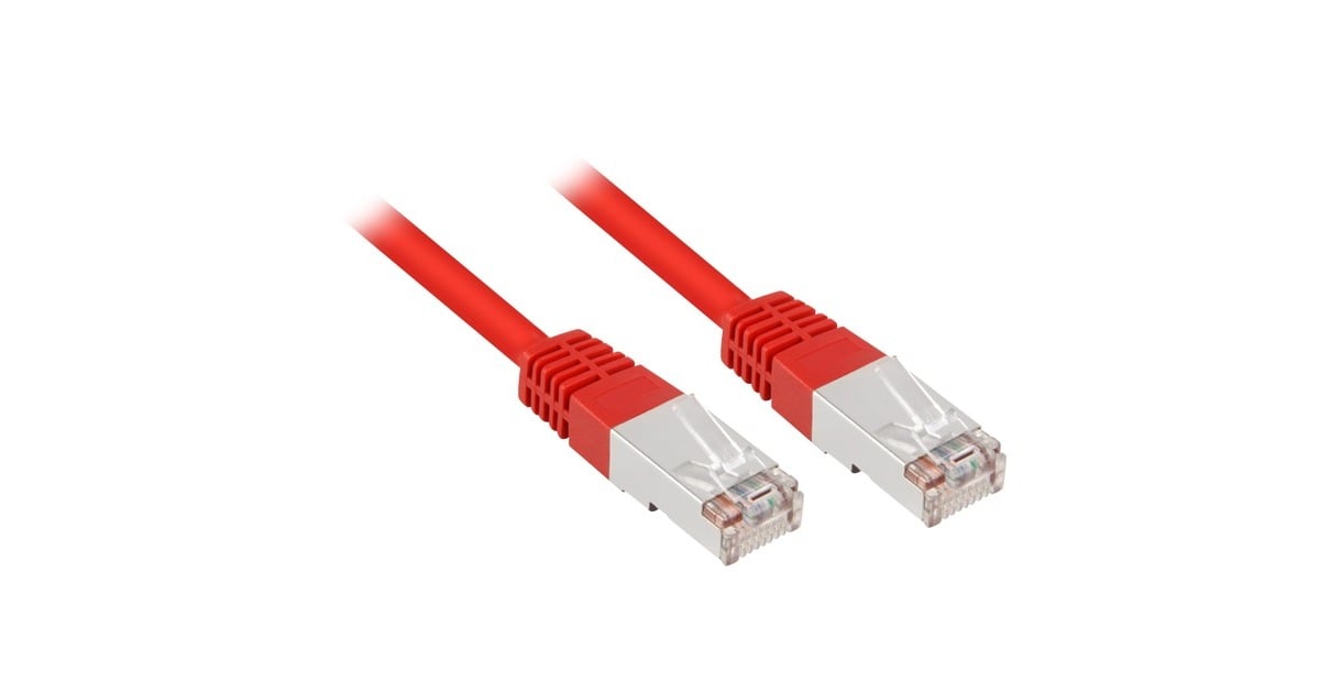 SharkoonPatchkabel RJ45 Cat.5e S/FTP 10m  (Rood)