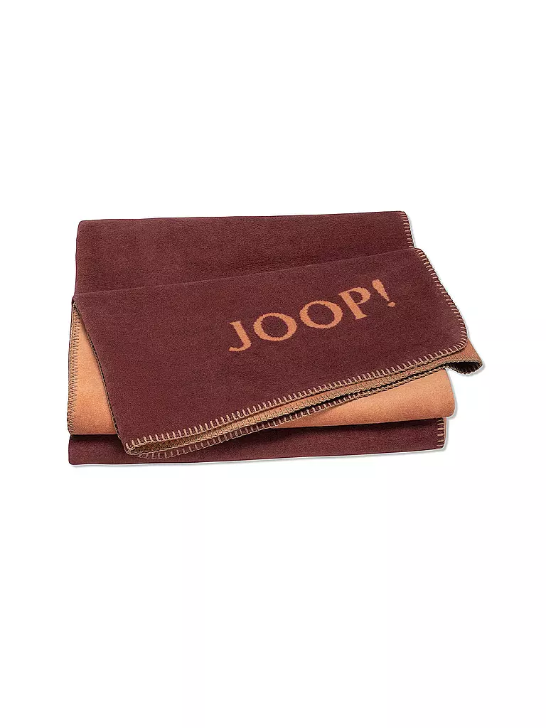 JOOP Wohndecke UNI-DOUBLEFACE 150x200cm granat/kupfer dunkelrot