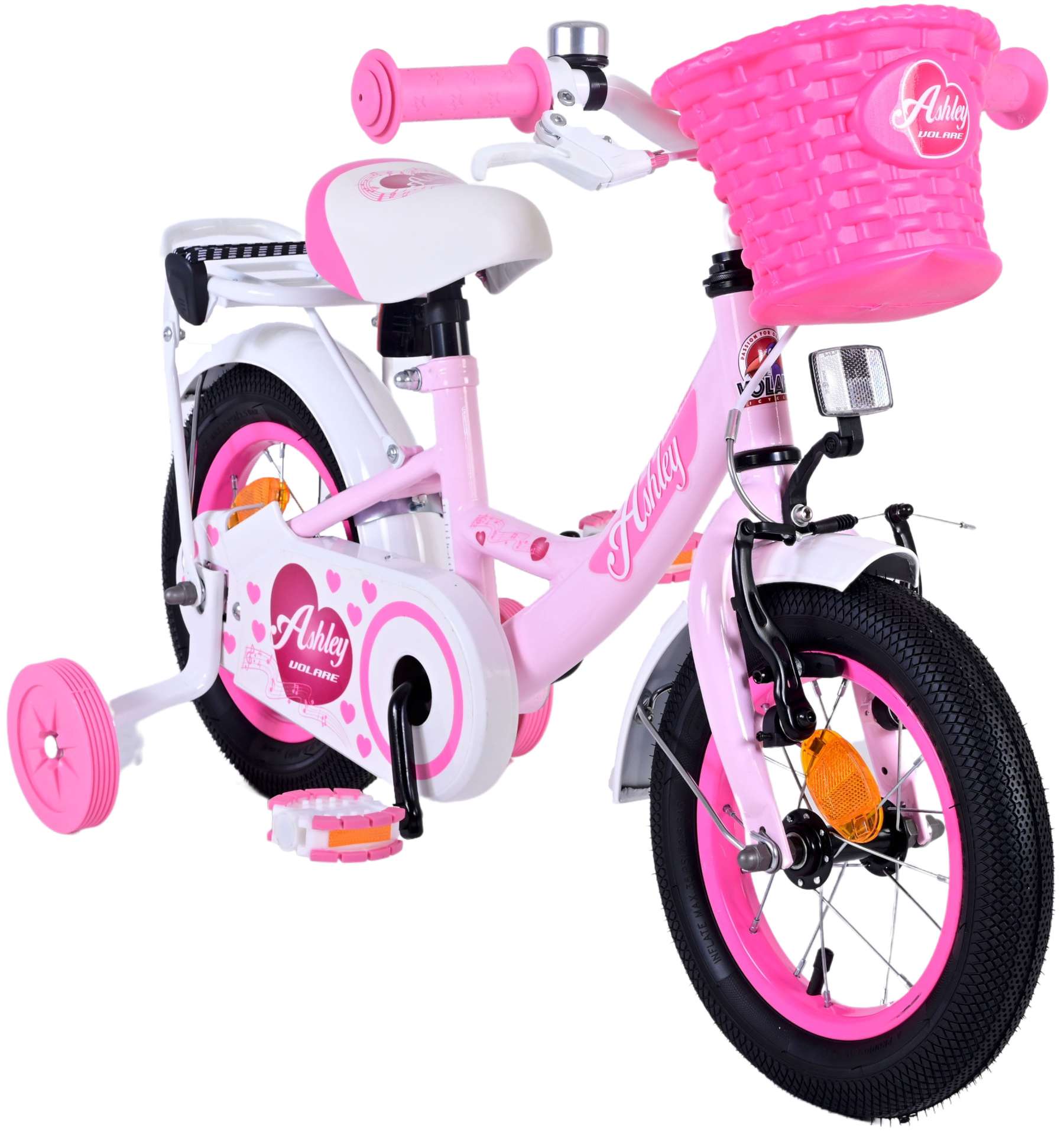 TPFSports Ashley Kinderfahrrad - Mädchen - 12 Zoll - Rücktritt + Handbremse - Weiß