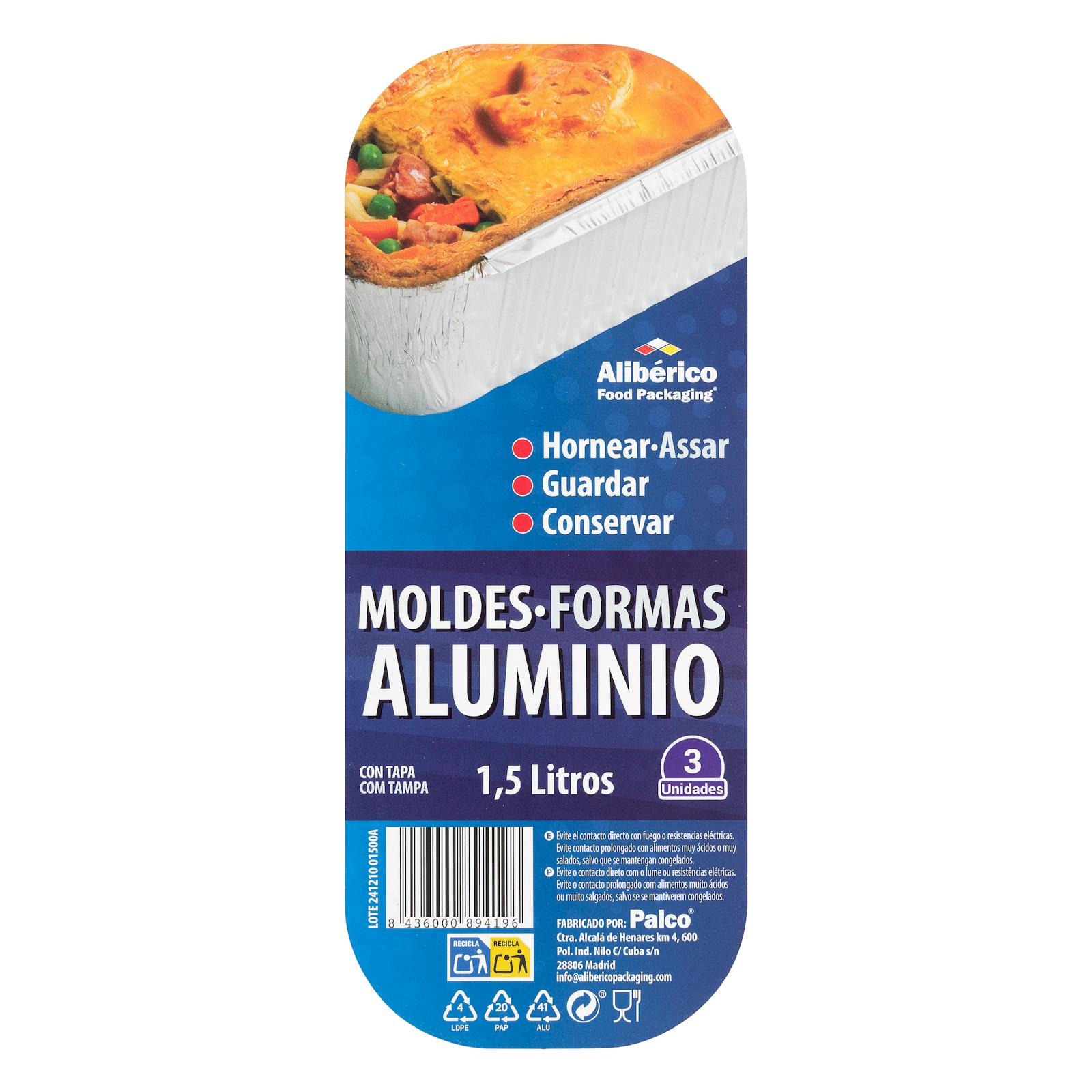 Moule rectangulaire en aluminium Alibérico 1,5 L