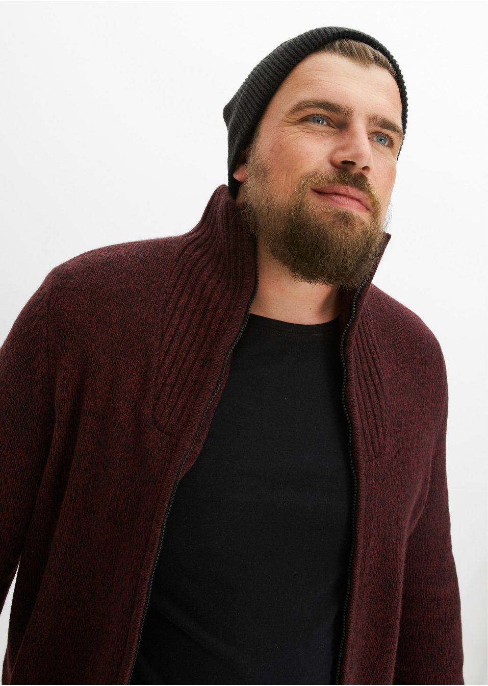 Gilet en maille à col montant
