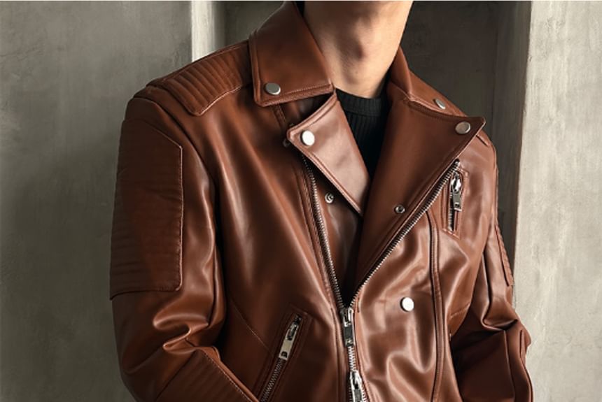SeoulPop - Bikerjack van imitatieleer
