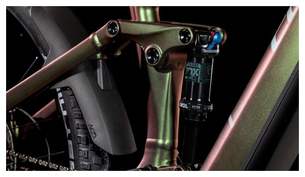 VTT Électrique Tout-Suspendu Cube Stereo Hybrid One44 EXC 800 Shimano Deore XT 12V 800 Wh 29'' Vert Orange Stellar Shiftiris 2025