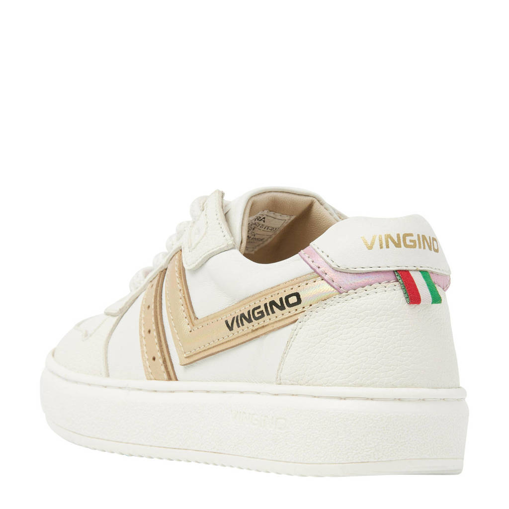 Vingino Odette Lowleren sneakers wit/goud
