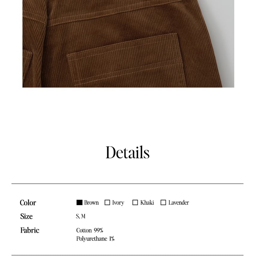 rolarola - Wijde corduroy broek (bruin)