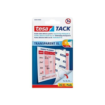 Tesa Tack - 36 pastilles adhésives XL - double face