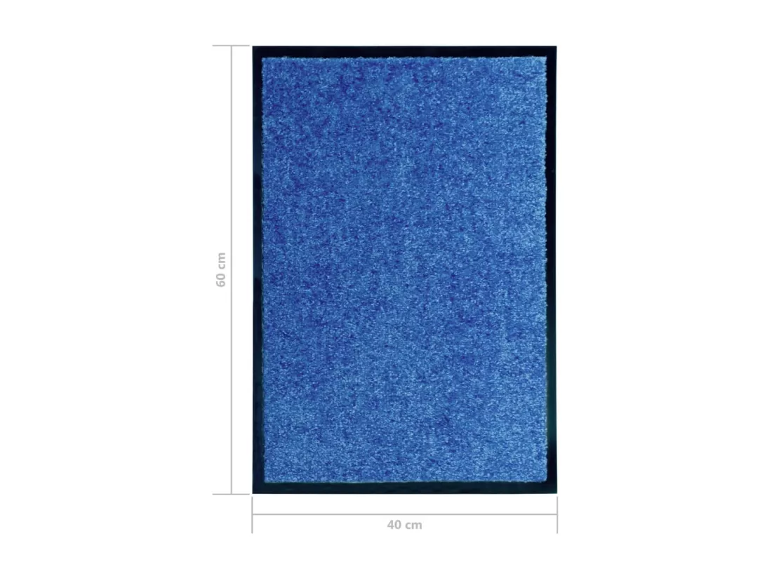 Paillasson lavable Bleu 40x60 cm