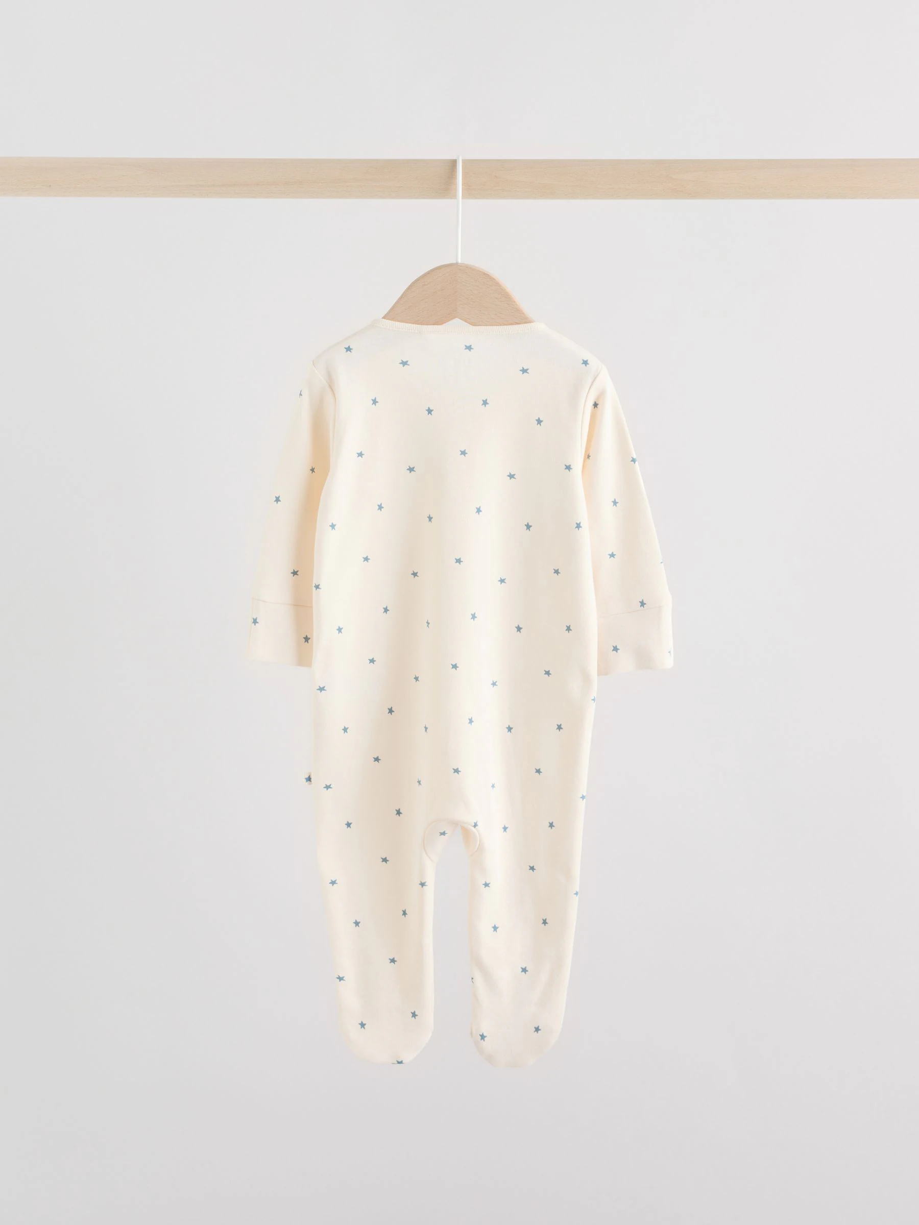 Blauw - Verpakking van 3 babypyjama's met tweewegrits (0-2jr)