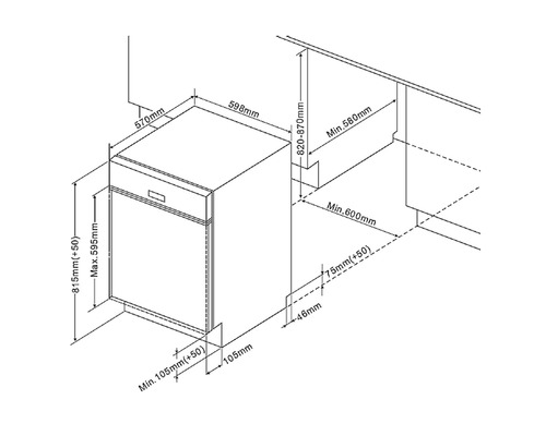 Held Furniture keukenblok zonder apparatuur Milan 360 cm grijs hoogglans gedemonteerd omkeerbaar model 630.1.6211