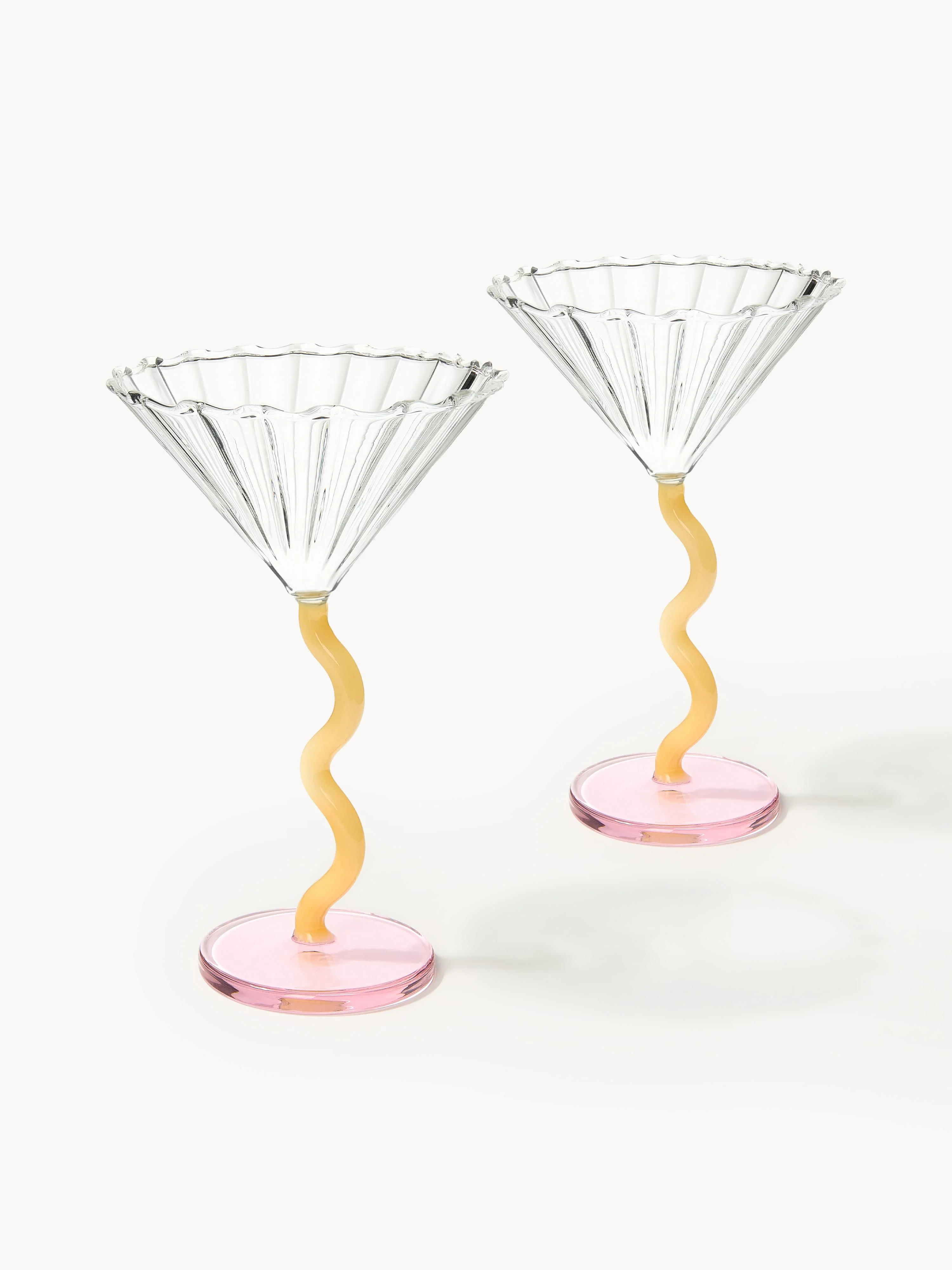 Cocktailglazen Curve van borosilicaatglas, 2-delig