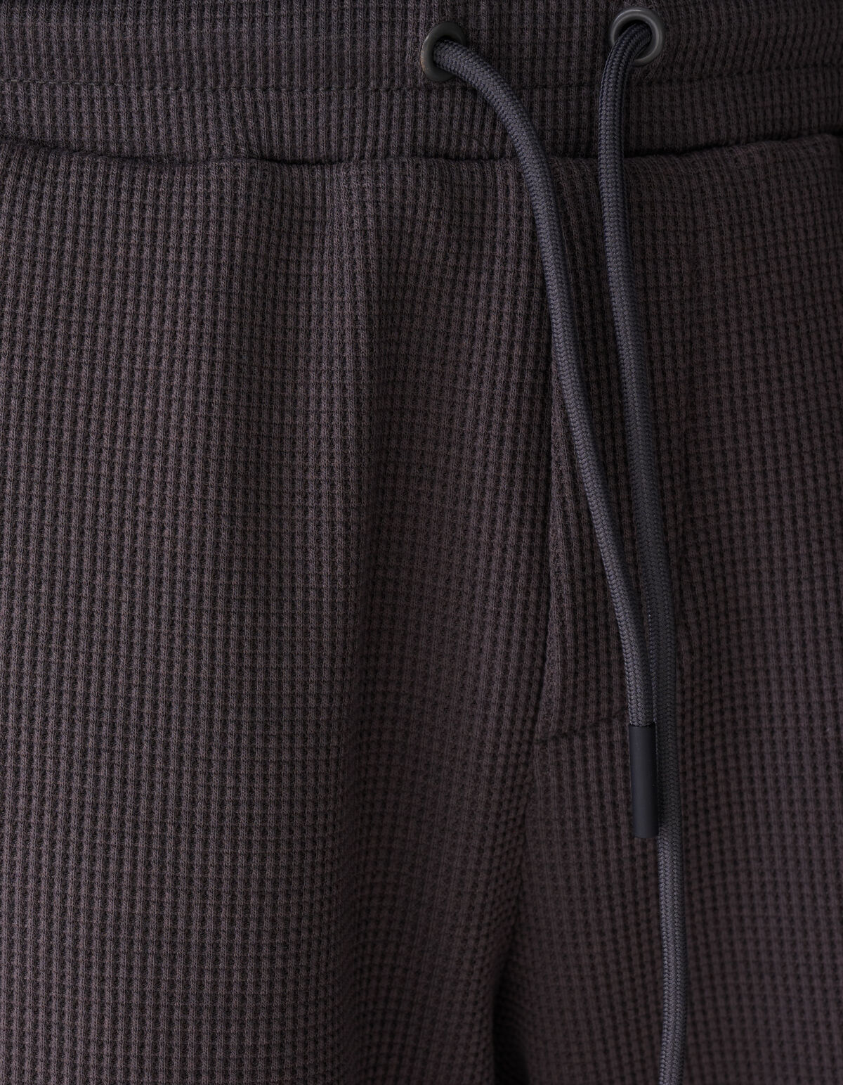 Waffle Structuur Short Donkergrijs