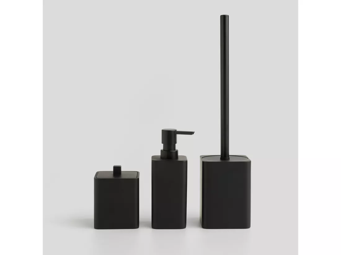 Distributeur De Salle De Bains Neros Noir Moyen 17.5 x 6.5 x 6.5
