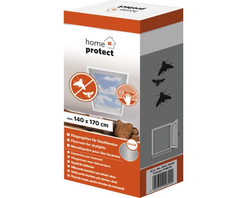 Vliegenhor Home Protect voor dakramen, zonder boren, wit, 140x170 cm