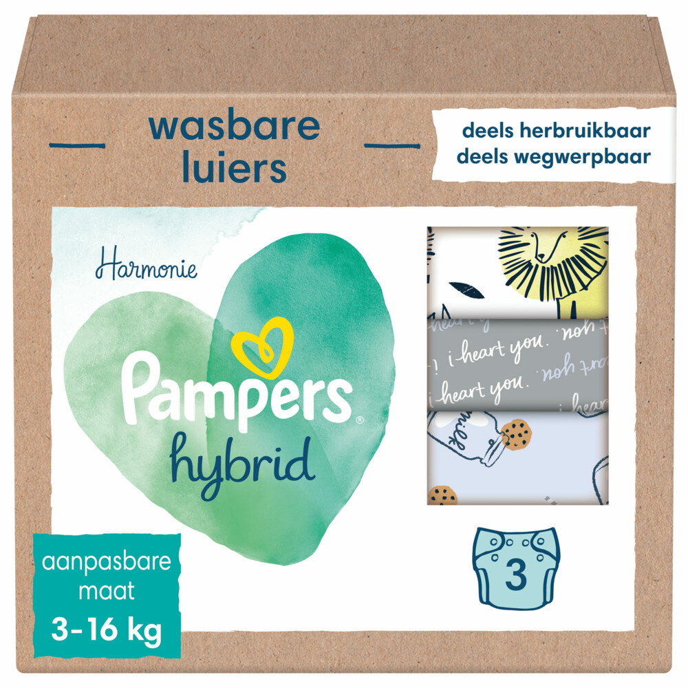 Pampers Harmonie Hybrid Wasbare Luiers3 stuks
