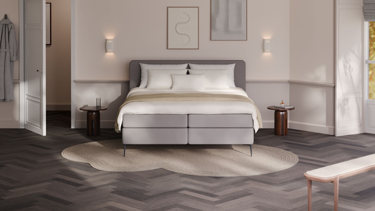 Boxspring Glade - Warm wool dark grey