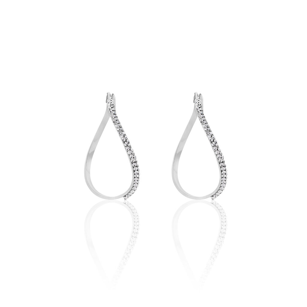 Créoles Honey Or Blanc Strass