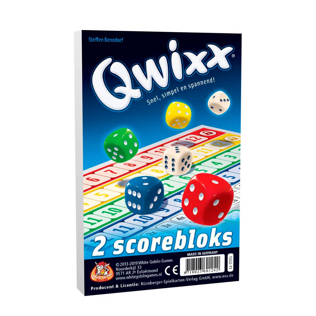 Leuke uitbreiding van het standaard spel!qwixx score blocks uitbreidingsspel