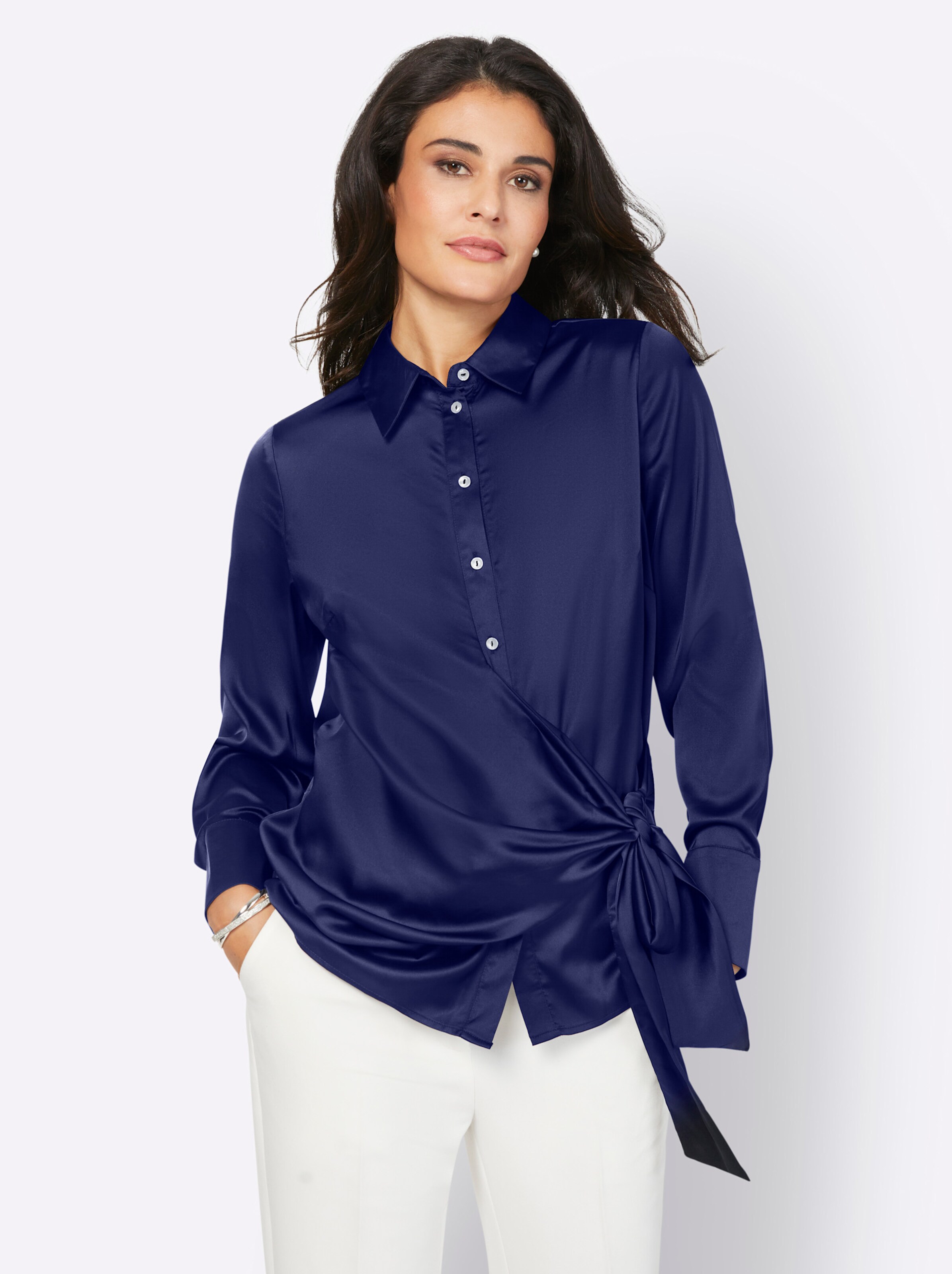 Bluse in marine