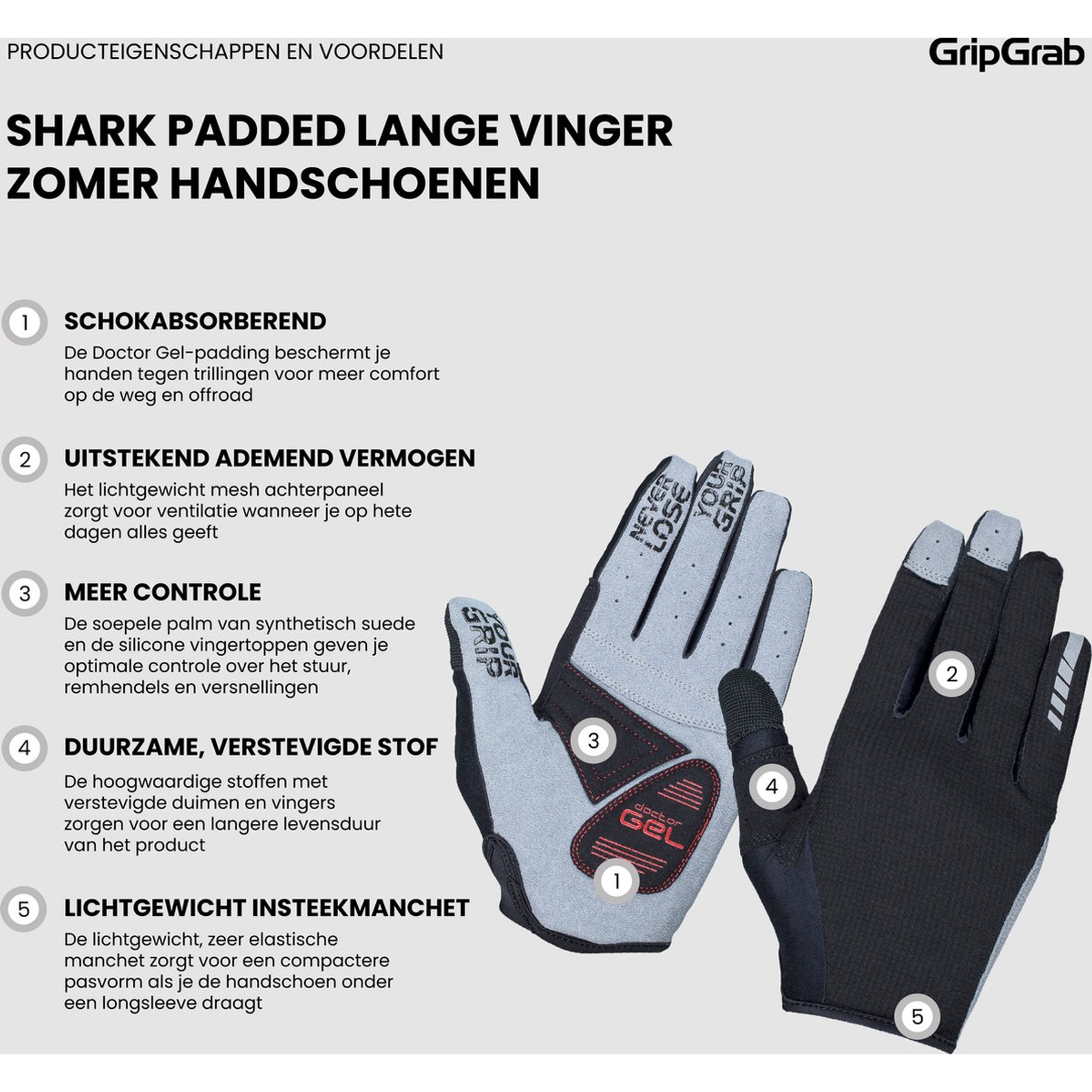GripGrab Shark Handschoenen
