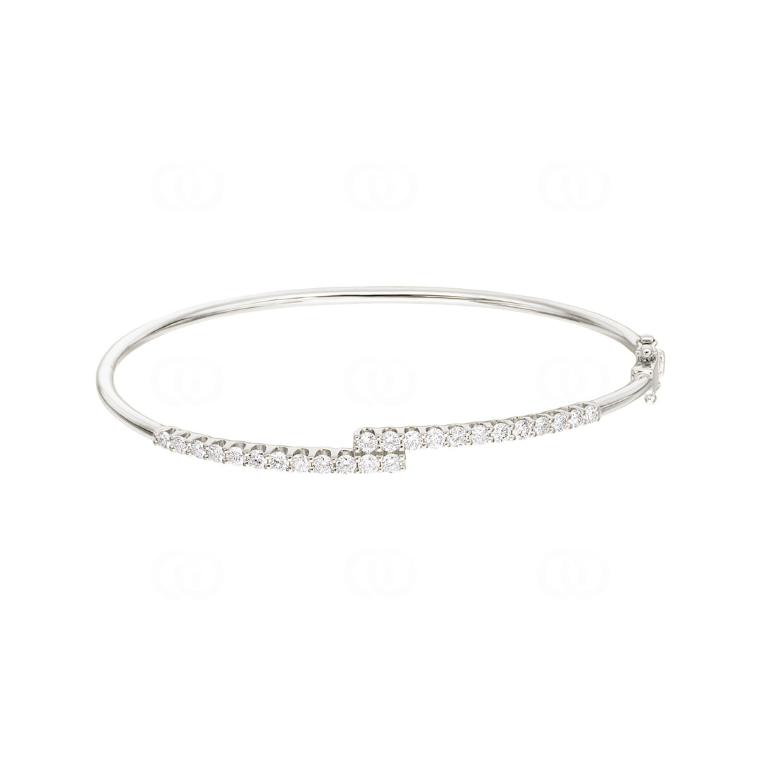 1.01 Karat Diamantarmreif oval 750/18 K Weissgold