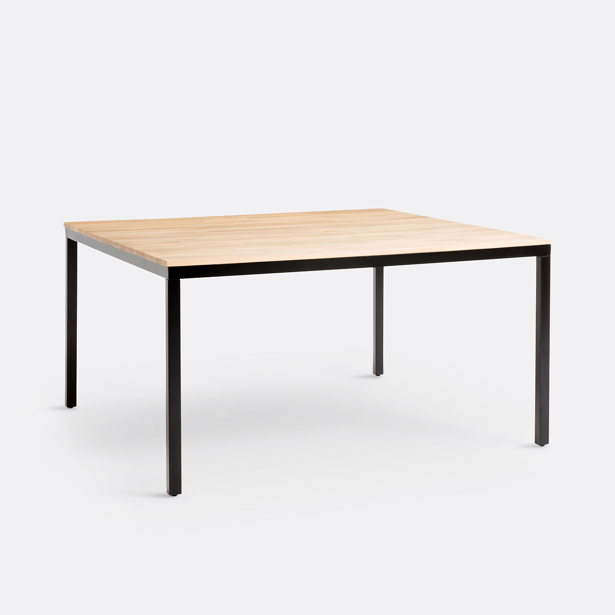 LA REDOUTE INTERIEURS<br>Mesa quadrada em carvalho e aço, 8 pessoas, Nairobi