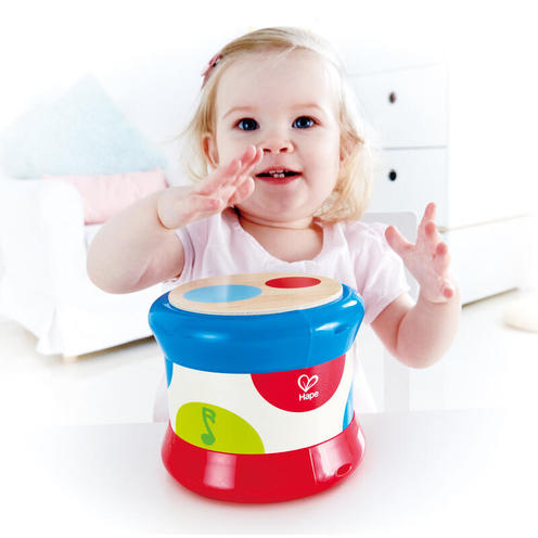 Tambour de bébé Bois et multicolor - HAPE