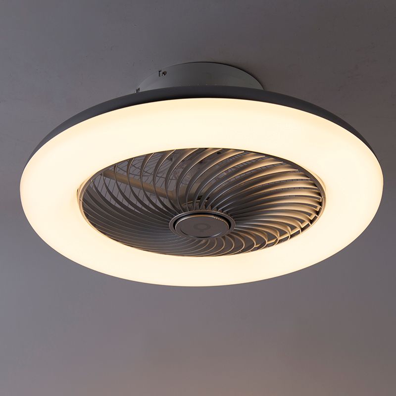 Plafondventilator zilver 55cm incl. LED dimbaar met afstandsbediening - Clima