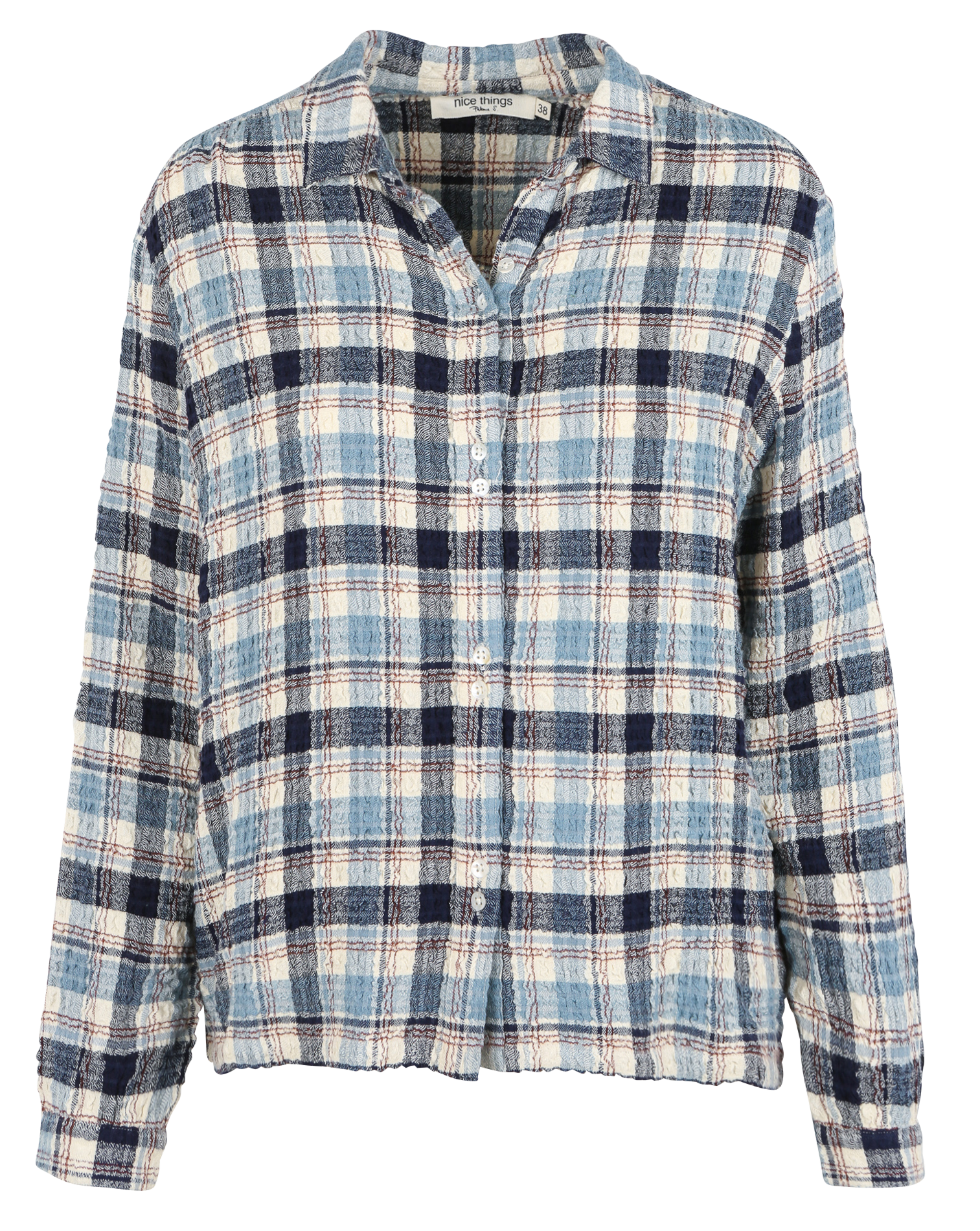 Chemise droite à col classique | Beige