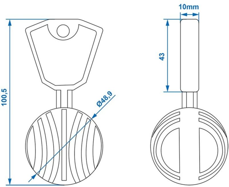 Pro Plus Anti Diefstal Bal - Ø 50 mm - t.b.v. Kogelkoppeling - Blauw - blister